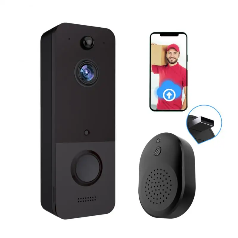 

720P Smart Wireless Video Doorbell Camera With PIR Motion Detection Night Vision Cloud Storage 2 Way Audio Security Protection