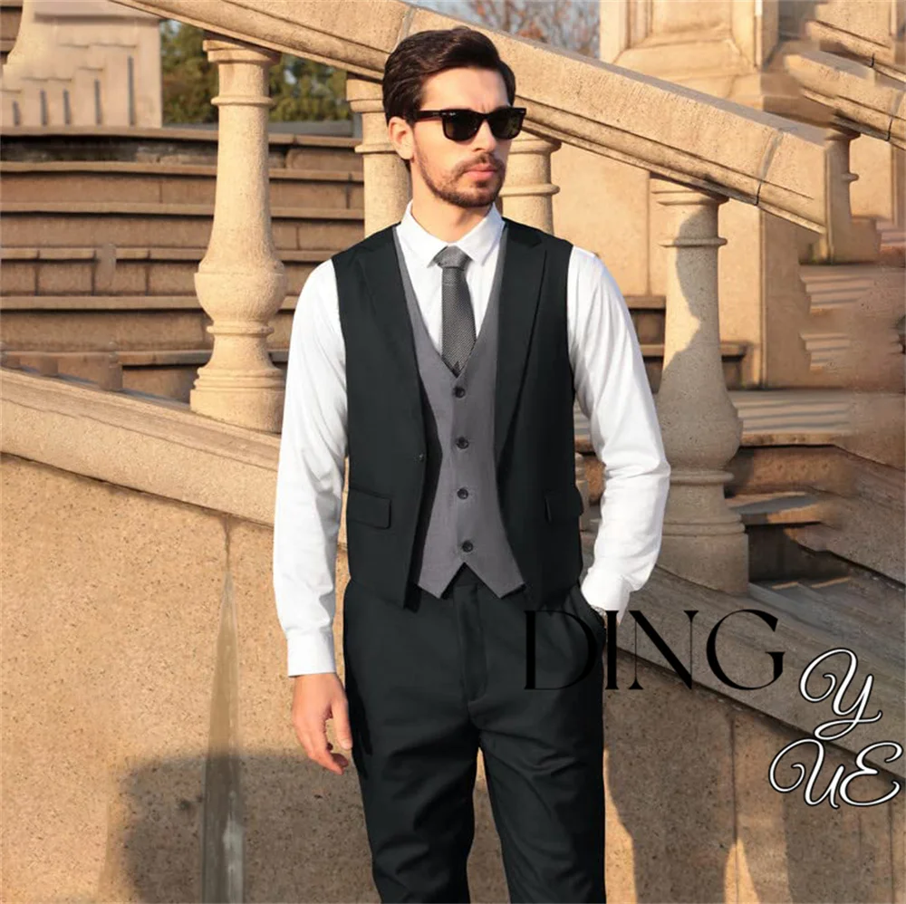 Мужской многослойный костюм из 2 предметов облегающий женский для мужчин Модный