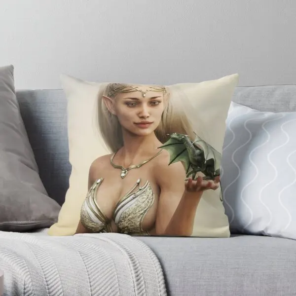 

Portrait Of A Fantasy Wood Elf Female Wi Printing Throw Pillow Cover Decor Car Soft Wedding Bedroom Fashion Pillows not include
