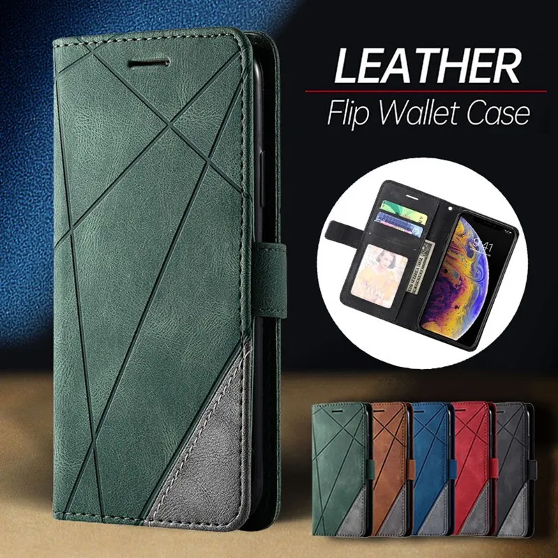 Кожаный чехол Skin Feel для Samsung Galaxy A16 A15 A14 A13 A12 A11 A10S A10 A06 A05S A05 A04E A03 F04 F54 F62 4G 5G Book Cover