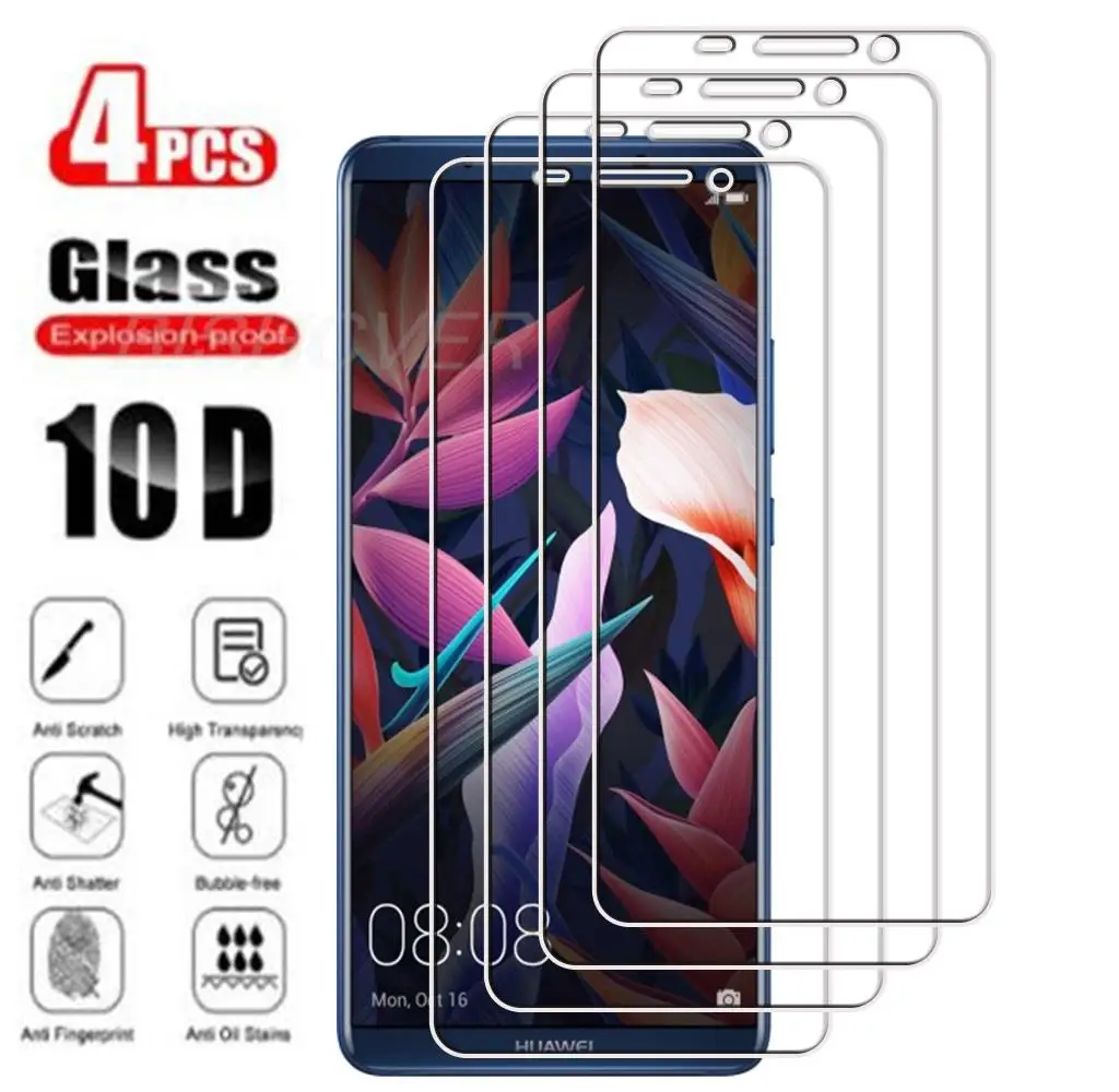 4 шт. закаленное стекло для Huawei Mate 10 Pro 6 