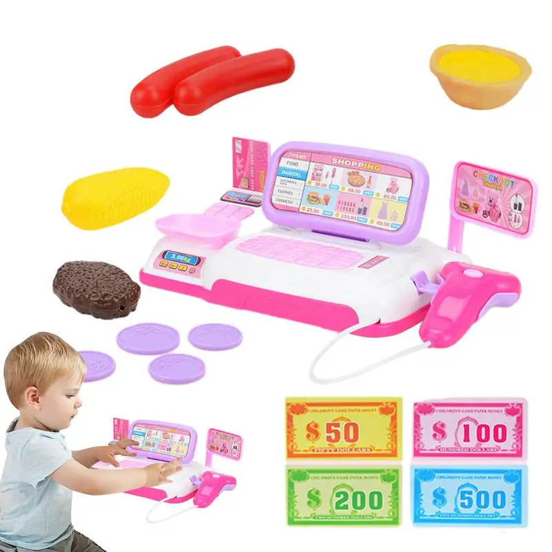 

Toy Cash Register Pretend Play Toy Kids Register Playset Educational Toys Preschool Learning Toy Cash Registers Fine Motor Toys