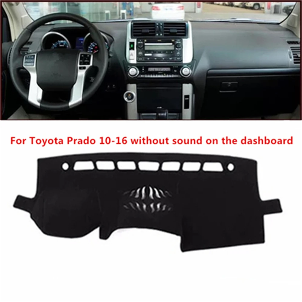 

Soft Anti-slip Car Dashboard Cover Dashmat Pad For Toyota Prado 2010-2016 Inner Parts Carpet Sun Shade Dash Board Protect Cover