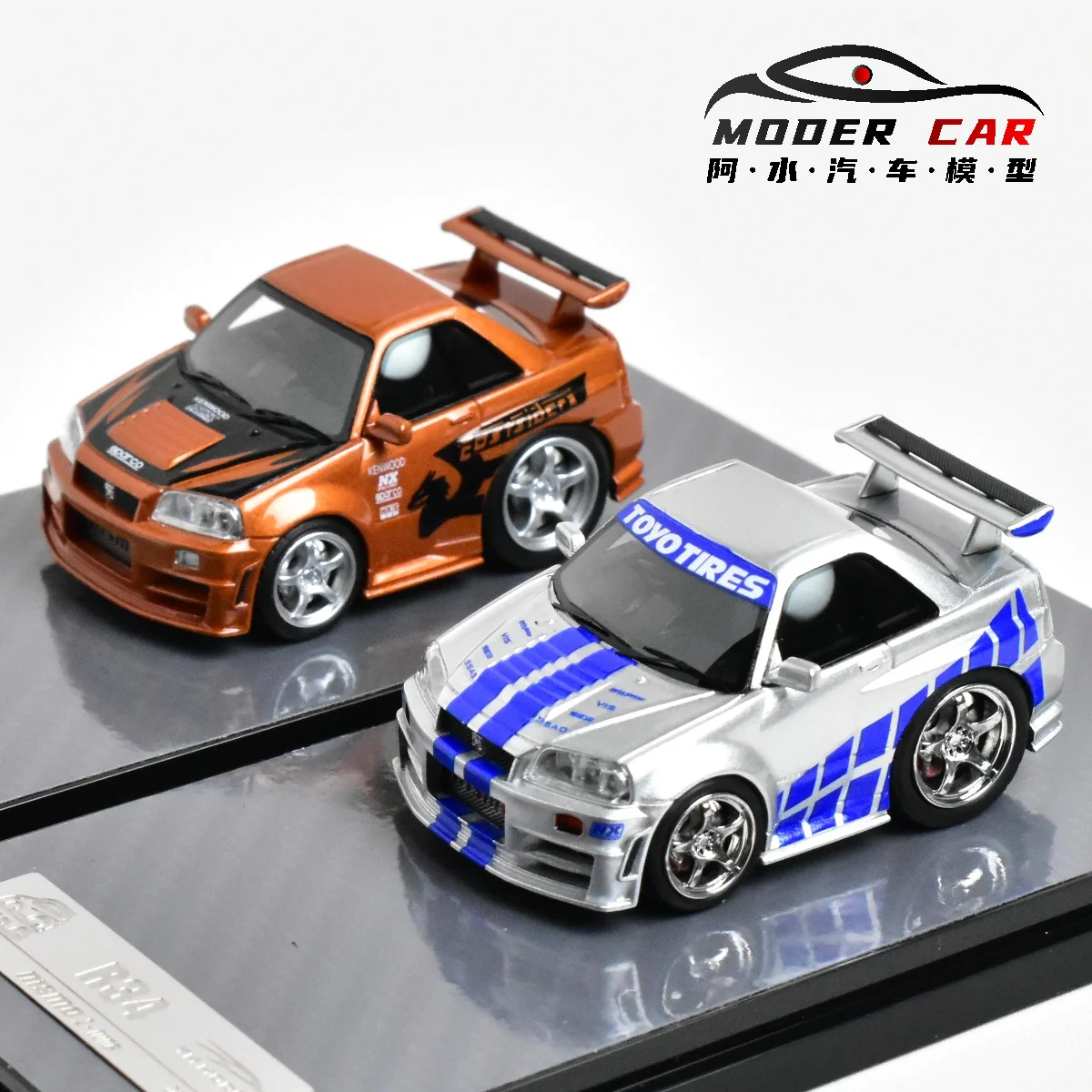 МОДЕЛЬ YM 1:64 R34 Z-TUNE Q Автомобильная литая под давлением модель автомобиля из смолы