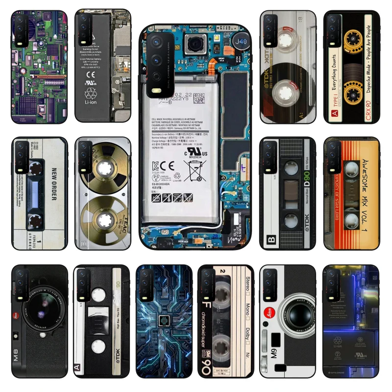 

Retro Vintage Camera Tape Phone Case For VIVO Y31 Y21 Y70 Y21S Y20 Y72 1907 Y12 Y11S Y53S Y33S Y55 Y76 Y51 Y15S Y01 Funda