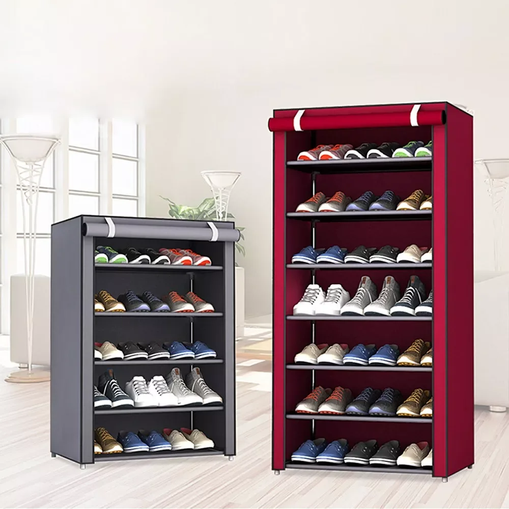 

Multi-layer Simple Shoe Cabinet DIY Assembled Space-saving Shoe Organizer Shelf Home Dorm Storage Closet Dustproof Shoes Rack