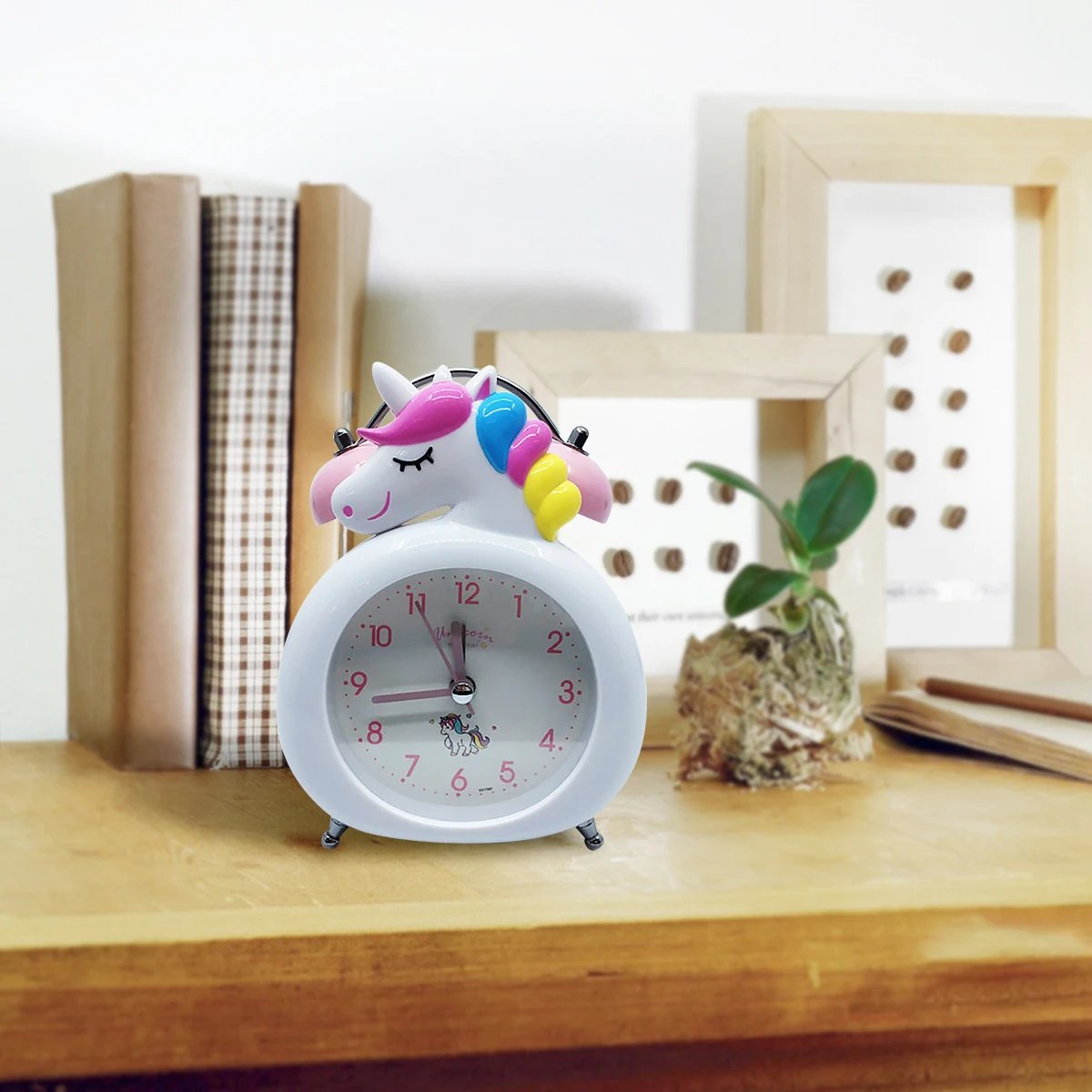 

Children Cartoon Unicorn Alarm Clock будильник Bell Alarm Clock Desk Table Clock LED Digital Clocks Licorne Reveil Kids Gift