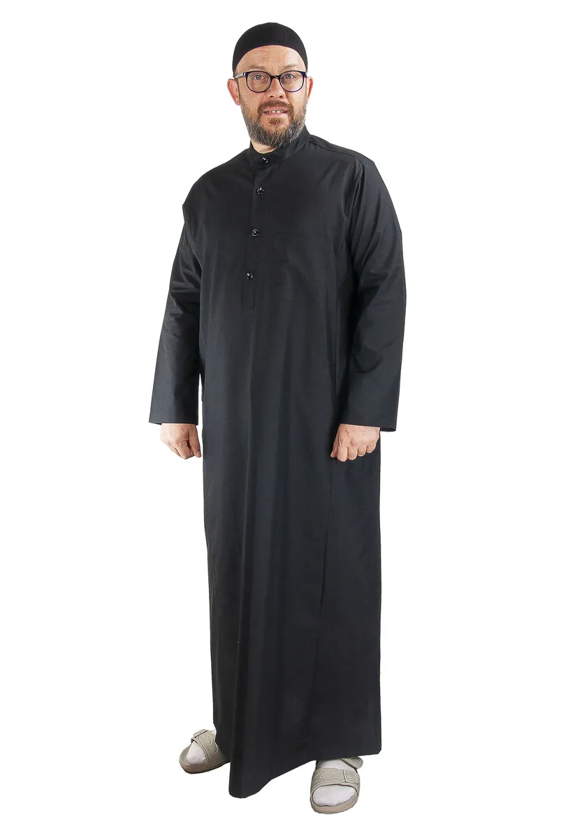 IQRAH Male Hajj and Umrah Gown Across Entari Black