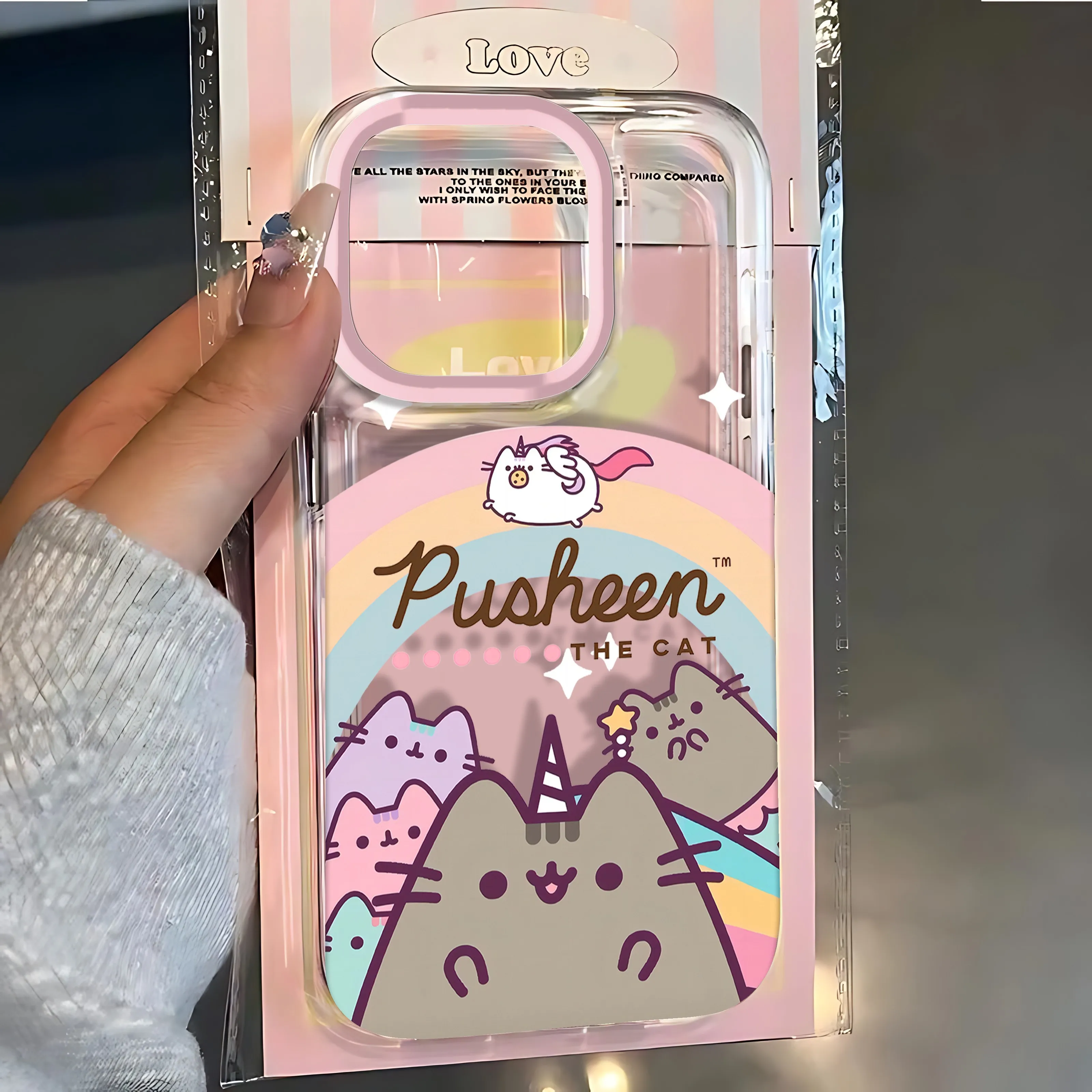 Чехол с мультяшными пончиками Pusheen Кошка прозрачное пространство для Vivo Y 03 17 17S 19