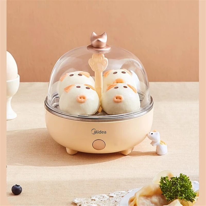 

220V 1 Layer Mini Electric Egg Steamer Multi Cooker Steamed Egg Custard Steaming Pot Breakfast Maker Tool