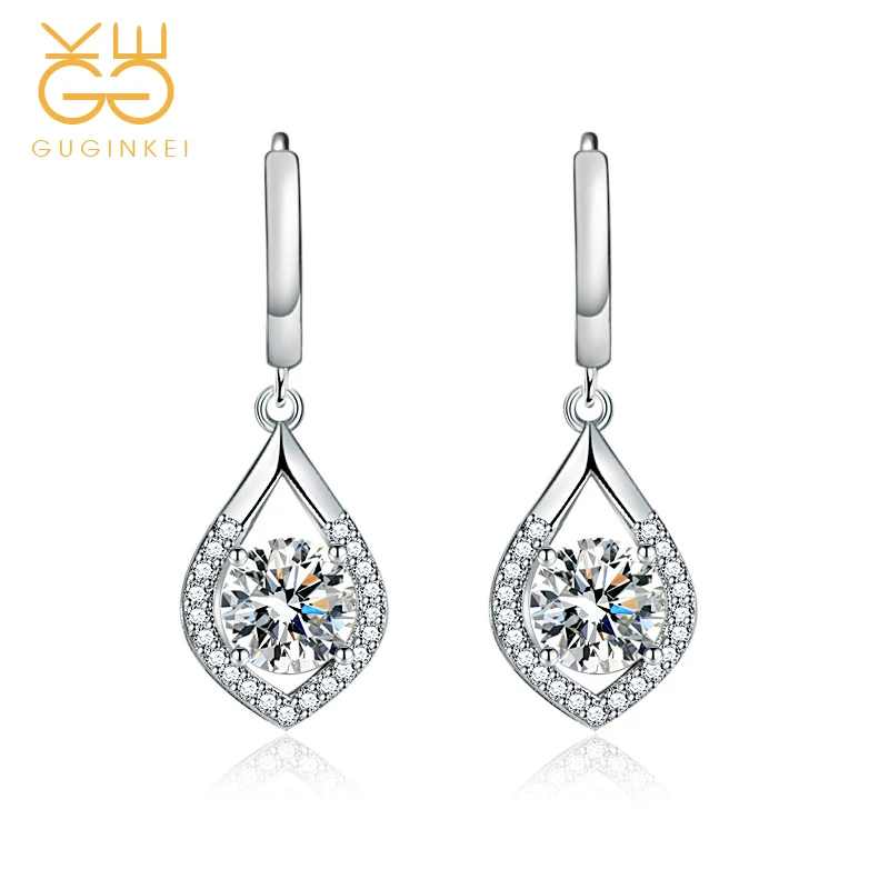 

Серьги GUGINKEI из серебра 925 пробы для женщин, трендовые серьги 2022, роскошные женские серьги из циркония, серьги-подвески, ювелирные изделия, из...