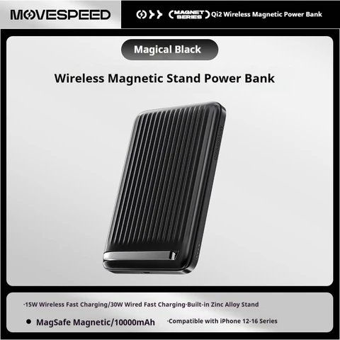MOVESPEED Магнитный Power Bank 10000 мАч PowerBank большой емкости 15 Вт Беспроводной 30 Вт Проводной Быстрая зарядка Magsafe Powerbank Оригинальный