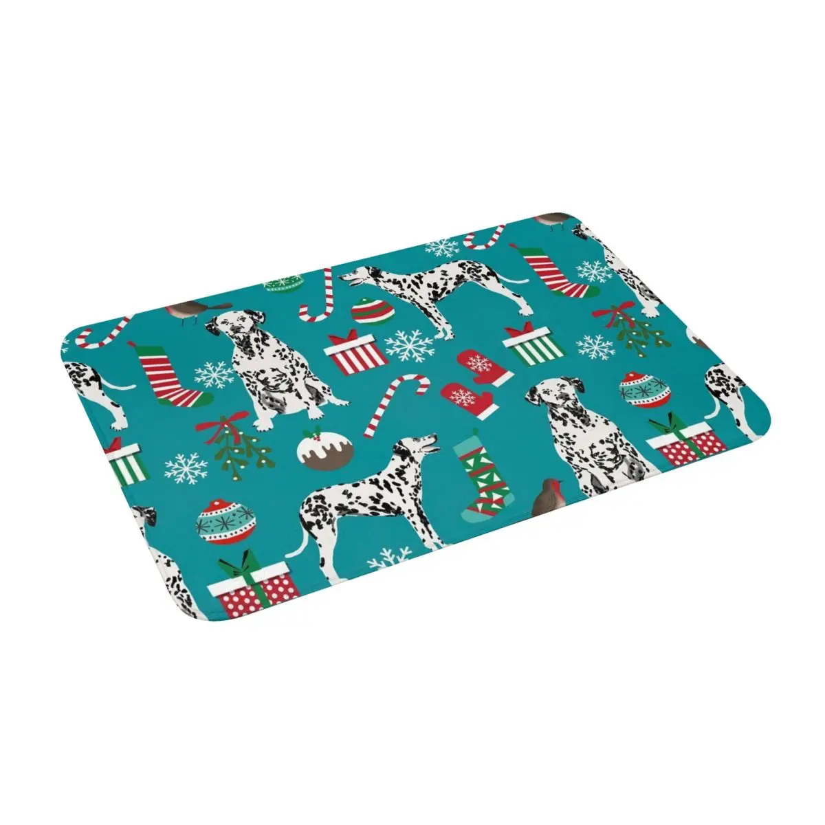 

Dalmatian Dogs Christmas Non Slip Absorbent Memory Foam Bath Mat for Home Decor/Kitchen/Entry/Indoor/Outdoor/Living Room