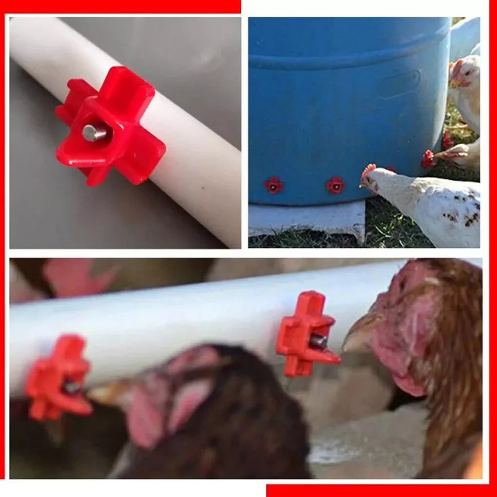 

Household Chicken Automatic Drinking Tap Poultry Nipple Chicken Water Feeder System Dispenser