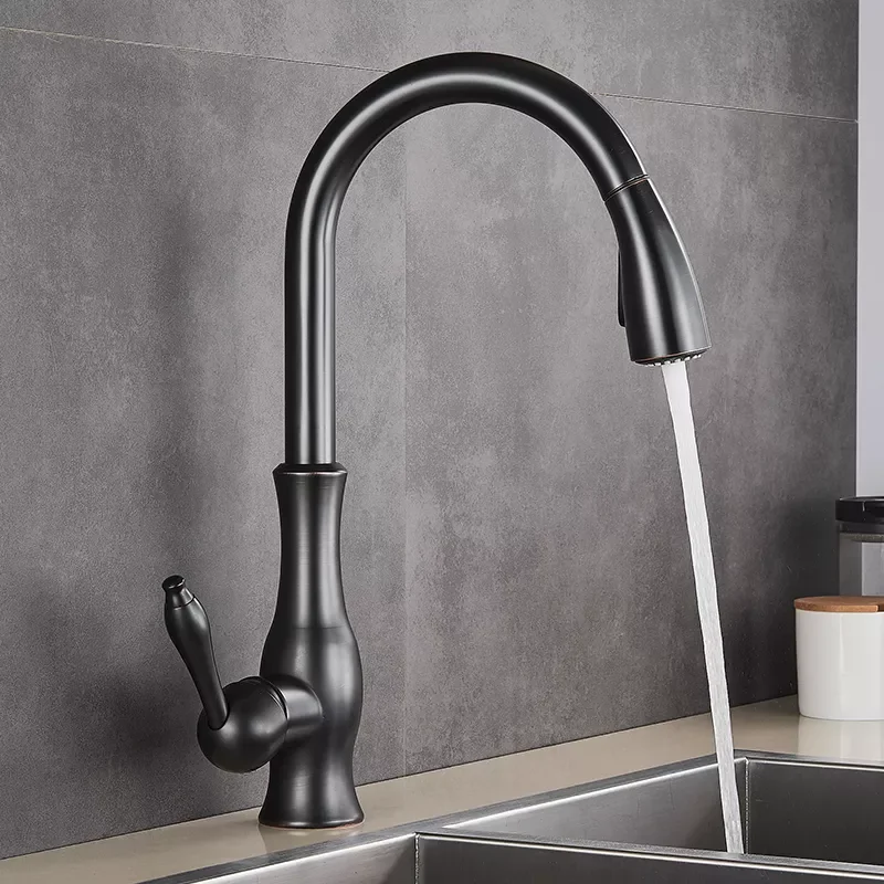 

Black Kitchen Faucets Pull Out Kitchen Sink Mixer Tap Single Lever Water Mixer Tap Crane For Kitchen 360 Rotation Mixer