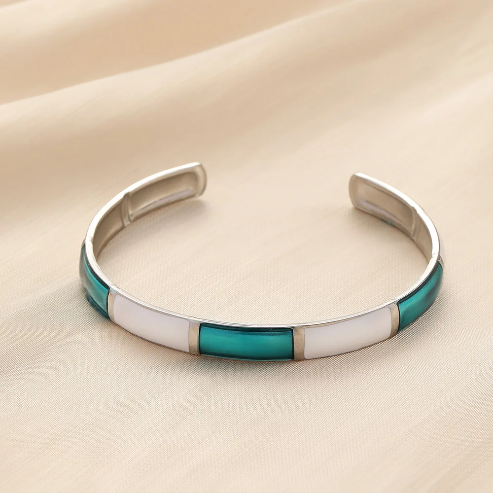 

New Stainless Steel Drip Bamboo Adjustable Bracelet for Women Party Jewelry Gift