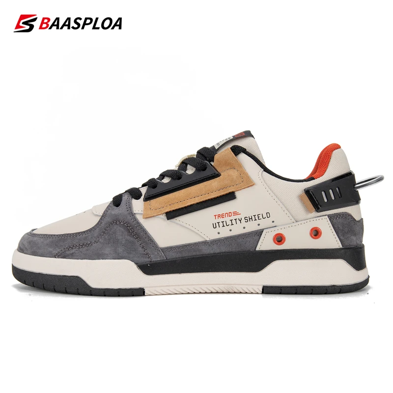 2023 Baasploa Men Leather Casual Shoes Spring New Arrival Men Walking Sneakers Fashion Waterproof Non-Slip Shoes Free Shipping