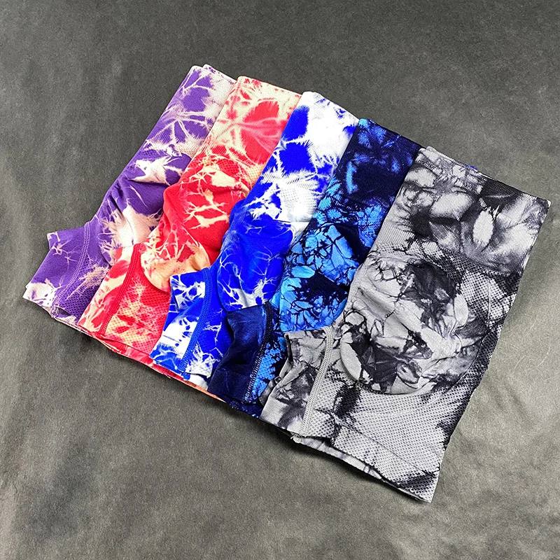 Бесшовные спортивные шорты леггинсы для женщин летние с высокой талией