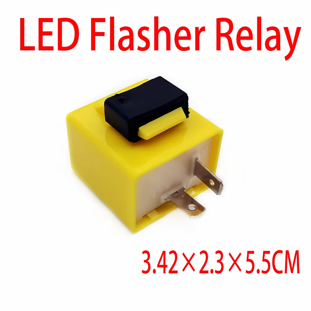 

12V 2 Pin LED Flasher Relay Adjustable Frequency Turn Signal Blinker Indicator Motorcycles Universal For Motorbike Accessories