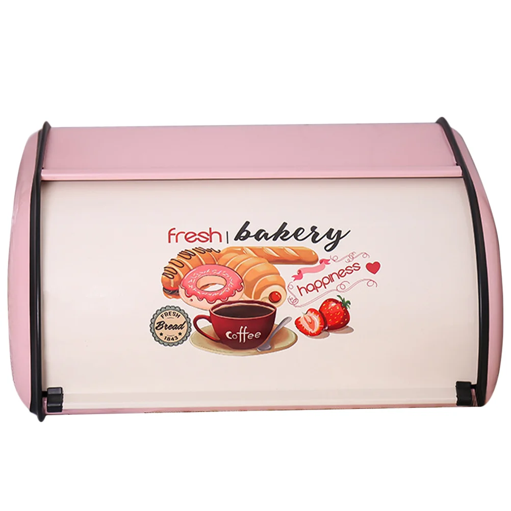 

Bread Box Countertop Steel Stainless Bin Storage Kitchen Canopy Door Wooden Container Tin Boxes Old Basket Pastry Loaf Cake