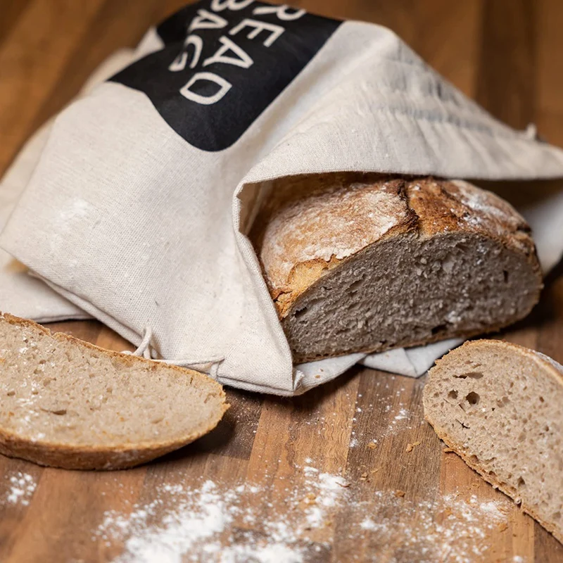 

2Xbread Bags For Homemade Bread - Plastic Lined, Reusable Linen Cloth Saver Bag For Sourdough & Homemade Bread Storage Durable