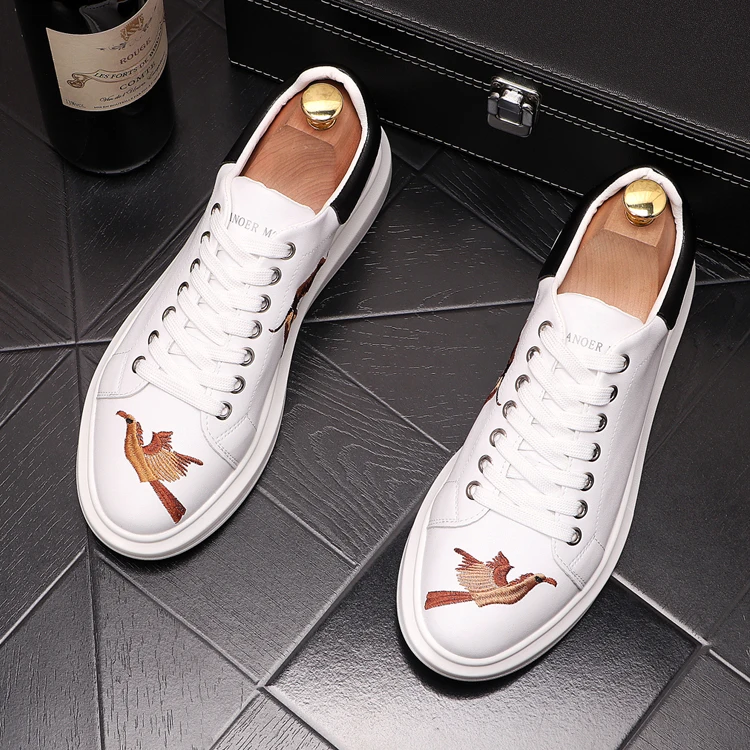 

Hip Hop Men Sneakers Web Celebrity Platform Casual Shoes flat Loafer Shoes Trainers Chaussure Homme