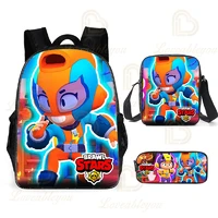 shooter 8 bit and star 6 to 19 years kids teen bag leon backpack cartoon student shooting game 3d student boys girls pencil
