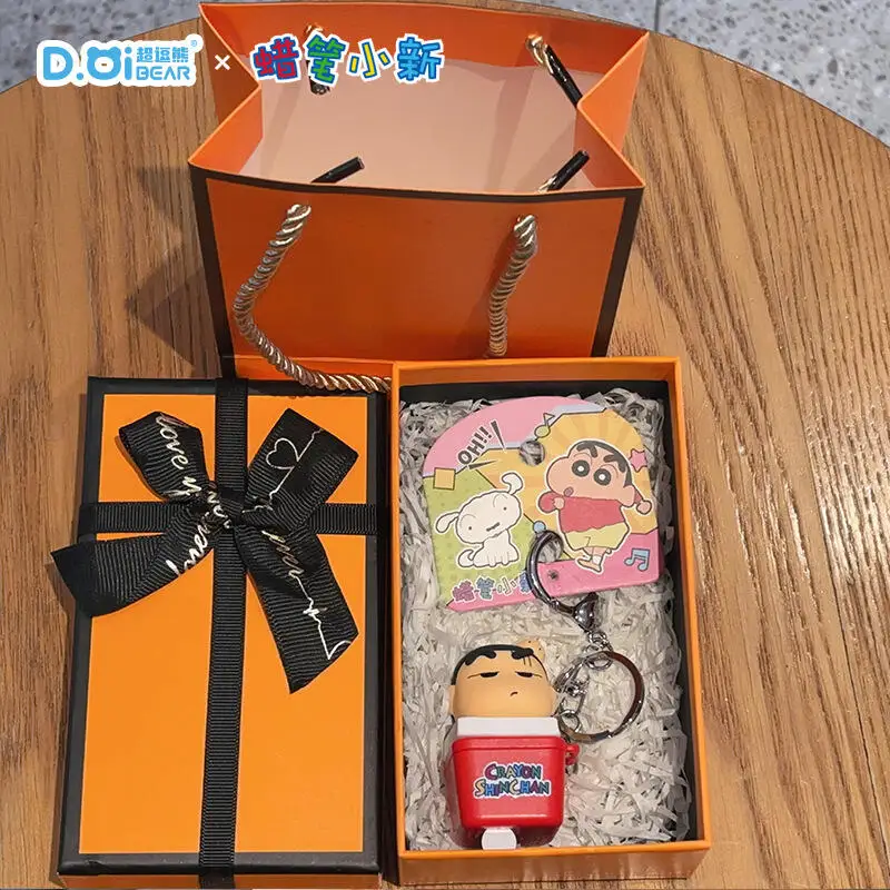 Брелок-подвеска Crayon Shin Chan в виде деревянной рыбки с кнопкой, забавная игрушка-антистресс, милая кукла-подвеска для сумки, креативное украшение для повседневного использования (art.: 3920db31a3bee) - 3920db31a3bee