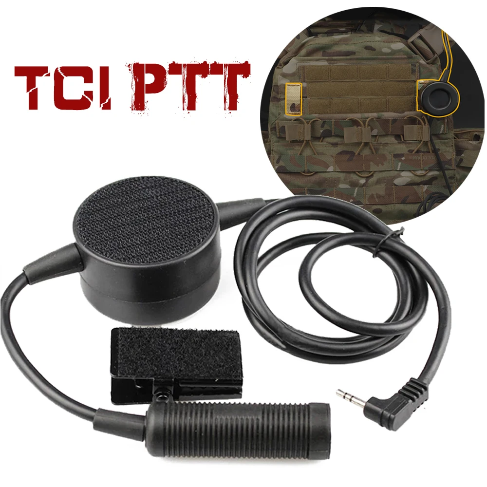 Фото Baofeng Радио Ptt тактическая гарнитура адаптер Kenwood Icom Midland Motorola мобильный телефон военная Гарнитура Walkie-talkie TCI PTT №1