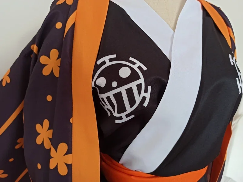 Аниме Trafalgar Water Law Косплей Костюм Кимоно Law/Trafalgar D Robe Полный костюм Мужские наряды