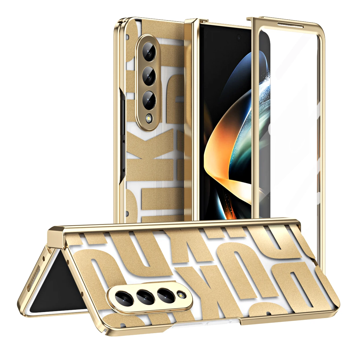 

Складной чехол со стеклянной пленкой для Samsung Galaxy Z Fold 4 3 5G Fold3 Fold5 Fold2 Fold4 Fold 5 2 Zfold5, чехол для телефона