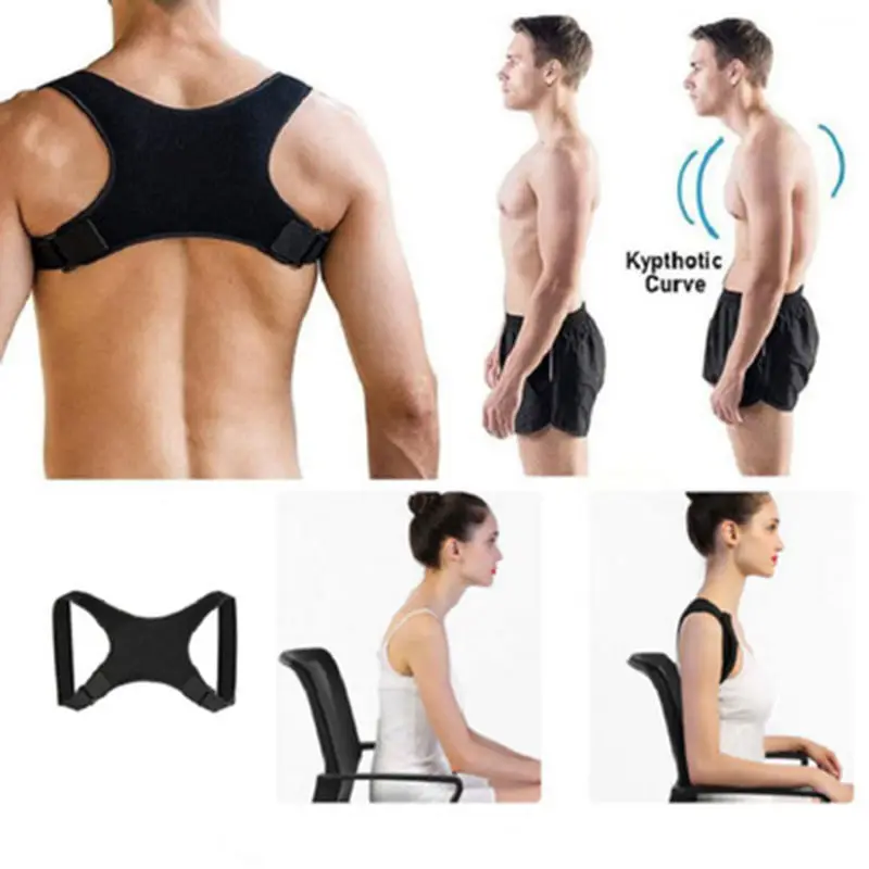 

2022 Back Shoulder Posture Corrector Adult Children Corset Spine Support Belt Correction Brace Correct Posture Health Adjustable