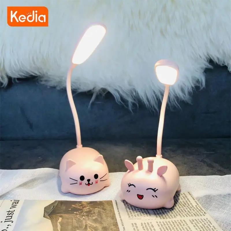 

Светодиодная настольная лампа с животными, милая лампа с низким энергопотреблением, с теплым белым светом, Бытовые аксессуары, светодиодный Usb-ночник