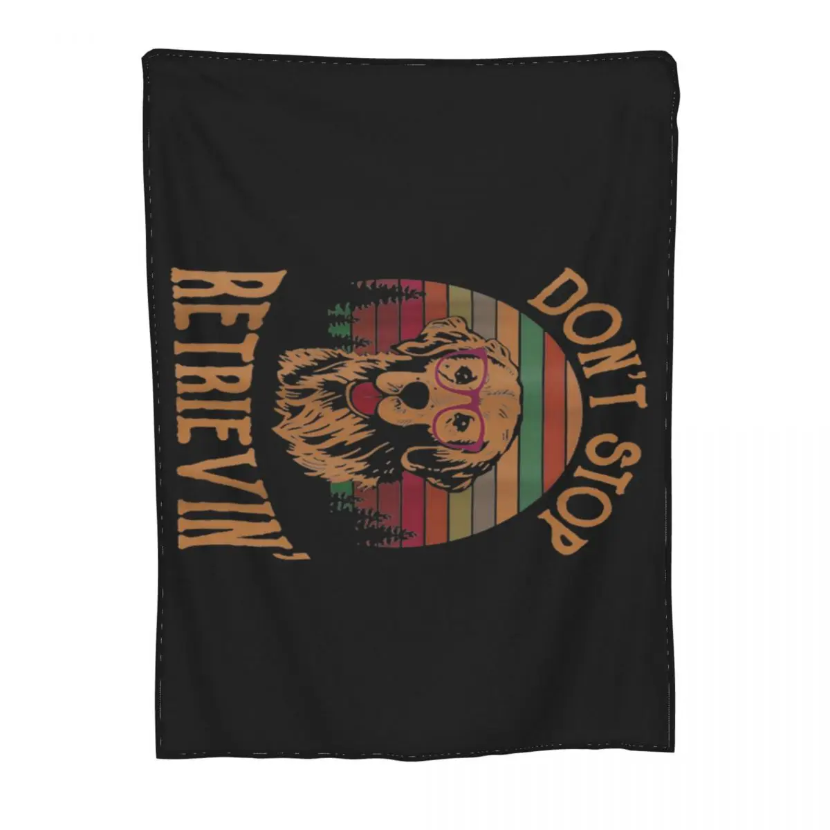 Золотой Dont Stop Retrievin винтажное трендовое дышащее одеяло с принтом по низкой цене