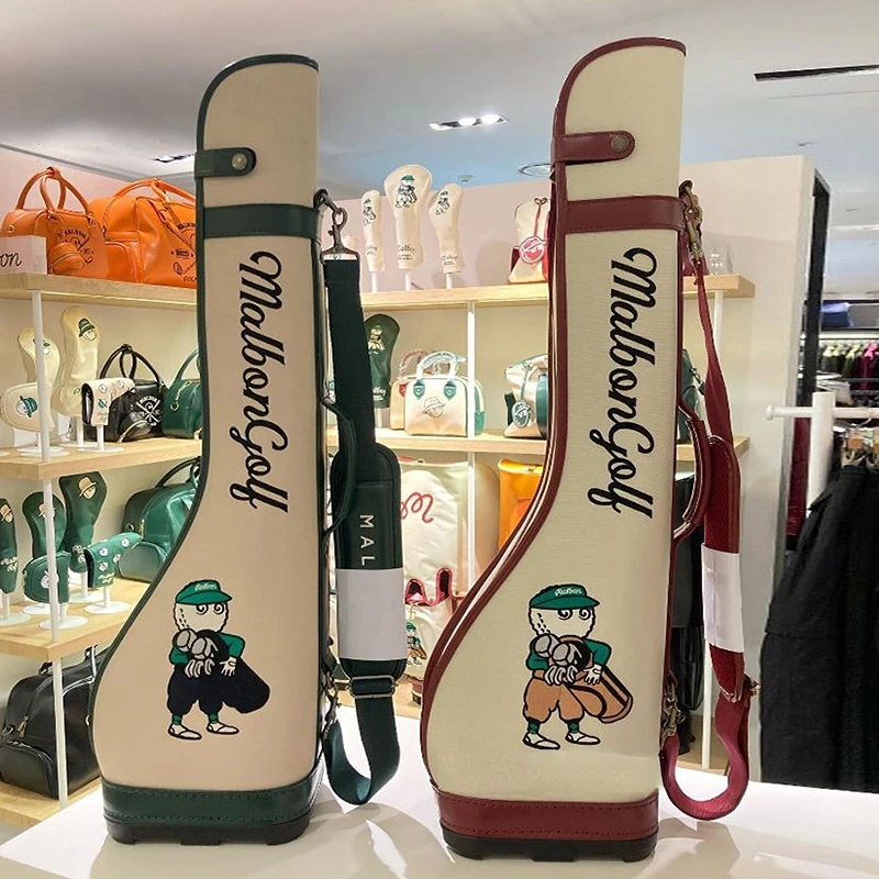 MALBON GOLF Korean Golf Sunday Bag 2023 New Canvas Golf Stand Bag Portable Mini Golf Gun Bag For Men  Women