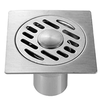 10cm cover waste floor drain anti odor plumbing durable bathroom shower home stainless steel square kitchen water accessories
