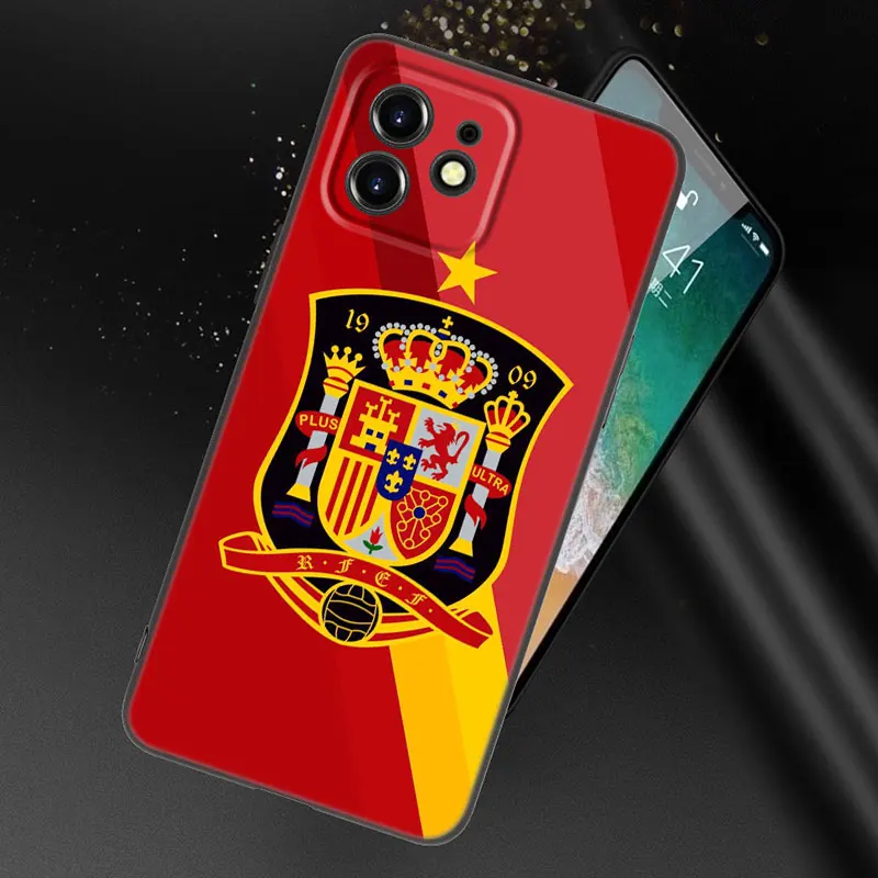 Spain National Flags Phone Case For Apple iPhone 12 13 Mini 11 Pro XS Max XR X 6 6S 7 8 Plus SE 2020 5 5S Soft TPU Black Cover images - 6