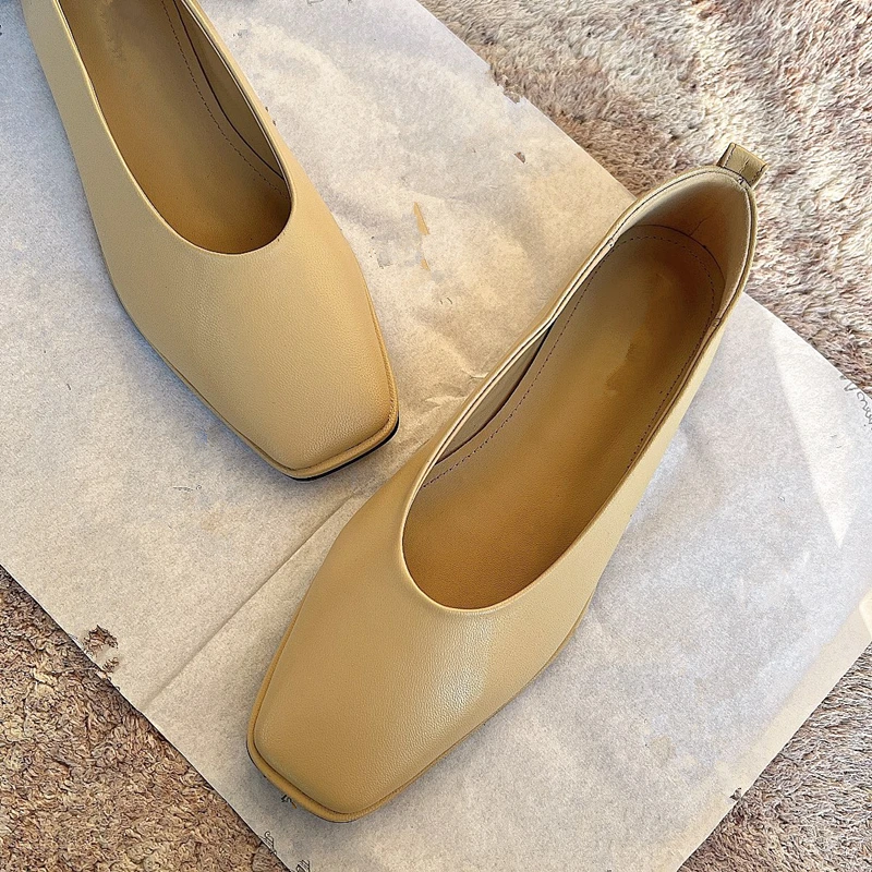 Dave&Di Fashion Simple Soft Sheep Retro Casual Flat Shoes Women Office Lady Slip-On Loafers Women