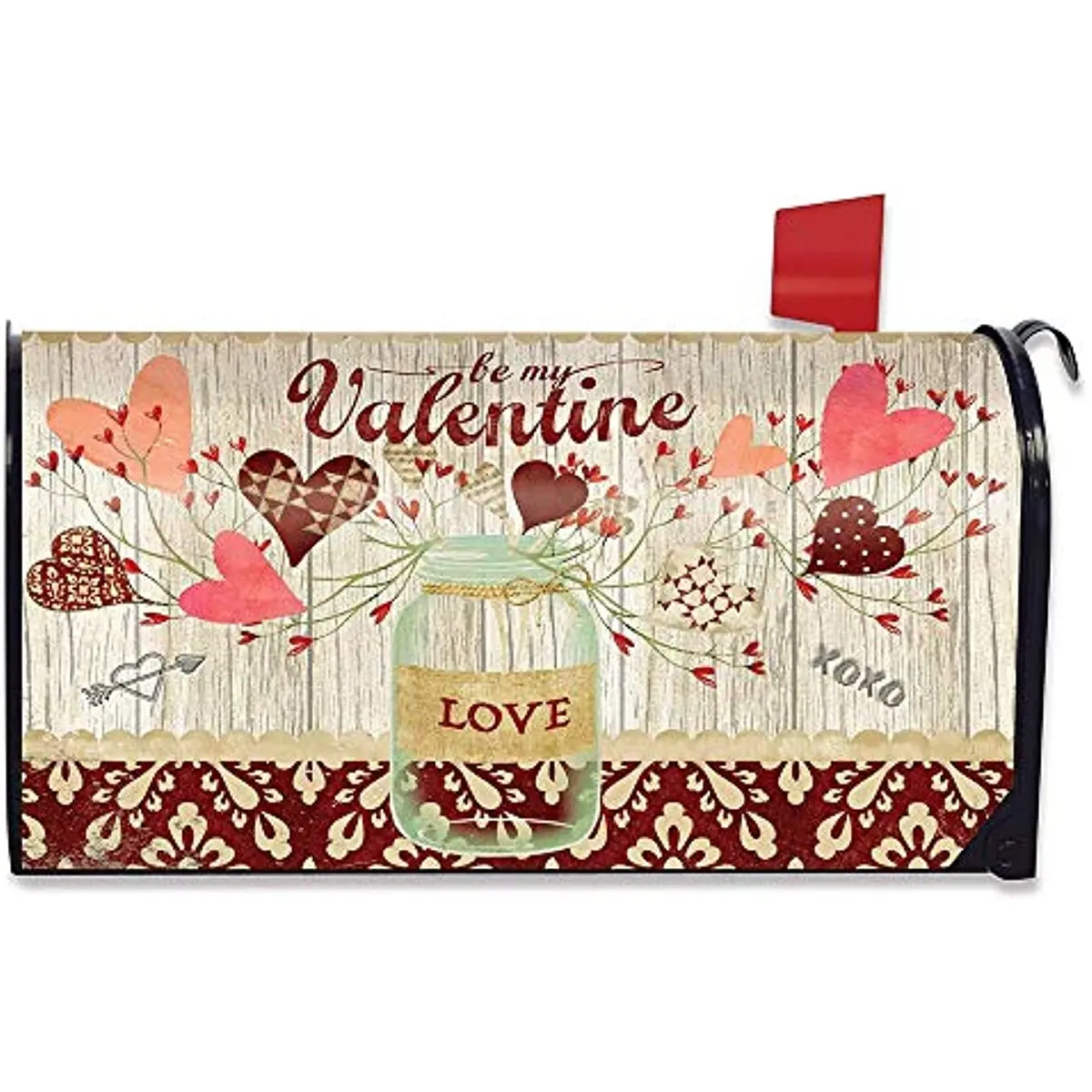 

Lovely Hearts Valentine's Day Large Mailbox Cover Mason Jar Oversized