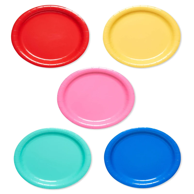 

Party Plates Disposable Color Combination Set Of 50 Birthday Party