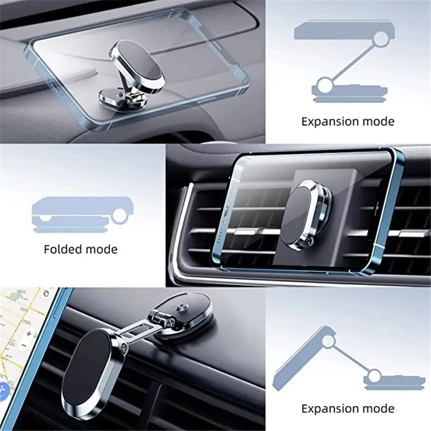 Magnetic Car Phone Holder Mount Magnet Smartphone Mobile Stand Cell GPS Support For iPhone 14 13 12 11X8 Xiaomi Samsungamsung