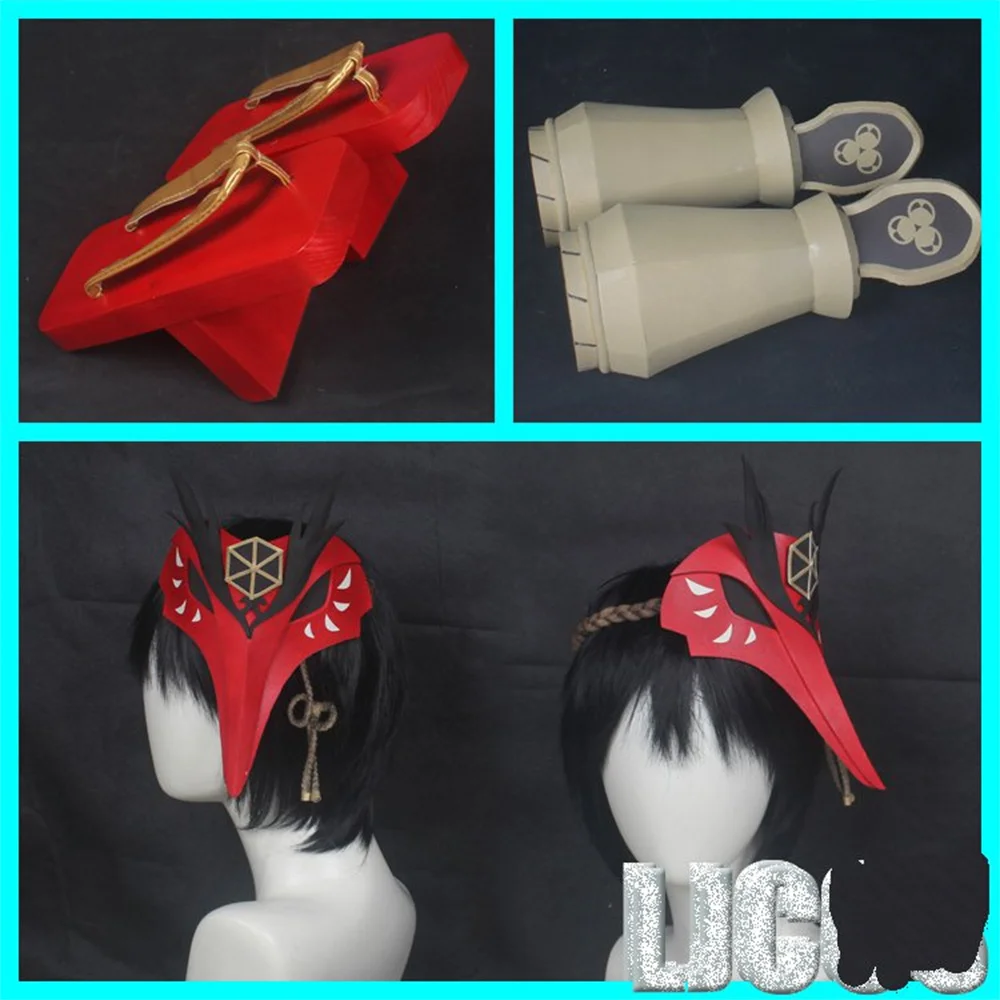 

Бесплатная доставка, маска Genshin Impact Kujo Sara, головной убор, заколка для волос, реквизит для косплея, аниме, карнавал, вечерние НКА, Хэллоуин, Рождество W2233