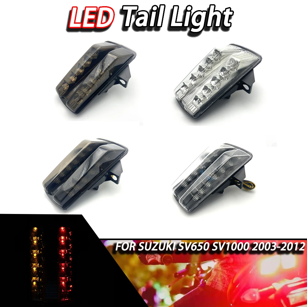 

Rear Turn Signal Tail Stop Light Lamp Integrated For SV650 SV 650 2003-2012 SV1000 SV 1000 2003-2007 03 04 05 06 07