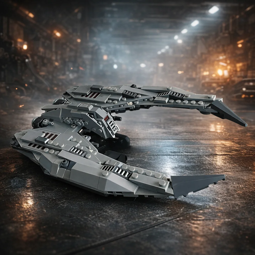 Фото Конструктор MOC: Космический корабль-истребитель «Галактический воин» (научно-фантастическая серия), модель для самостоятельной сборки, подарок для взрослых любителей хобби №1