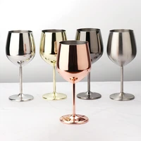 500ml 304 stainless steel goblet wine glass fruit juice drink goblet shatterproof party wine set large capacity goblet bar