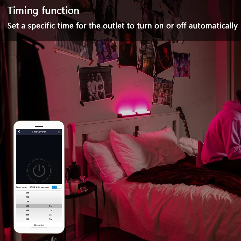 Умная розетка с Wi-Fi и таймером 16 А