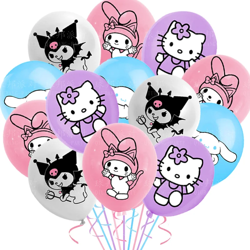 

10/20pcs 12 Inch Hello Kitty Latex Balloons Kulomi Melody Party Decoration Supplies Happy Birthday Baby Shower Decoration Toys