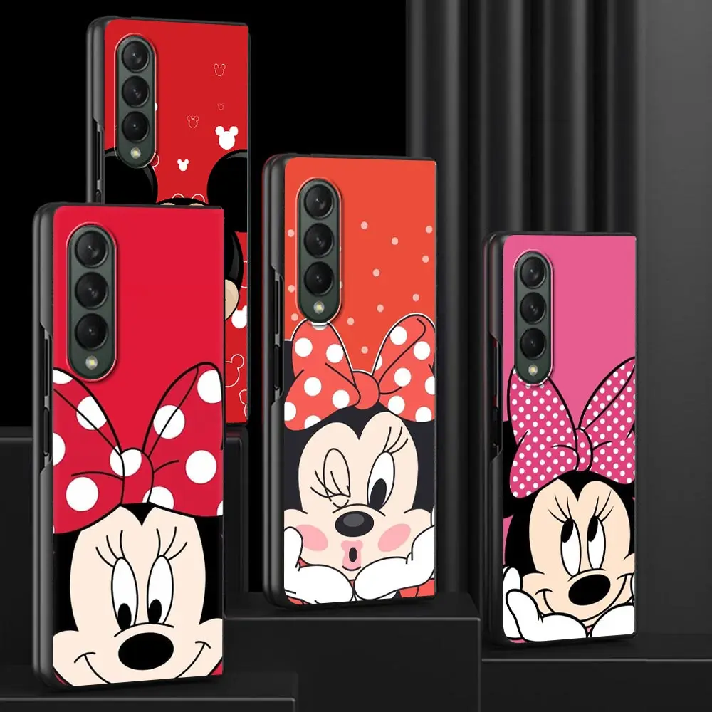 

Mickey And Minnie Case For Samsung Galaxy Z Fold 3 Funda Hard PC Mobile Phone Housing Z Fold3 Luxury Coque Shell
