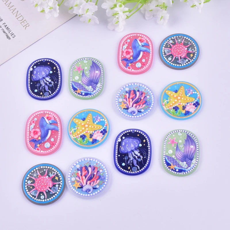 

10pcs Coral Starfish Jellyfish Marine Acrylic Charms for Earring Necklace Bag Bracelet DIY Y2k Fashion Jewelry Accessories