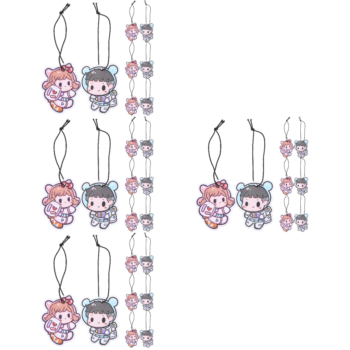 

32 pcs Hanging Car Air Fresheners Astronaut Car Rearview Mirror Pendant for Men